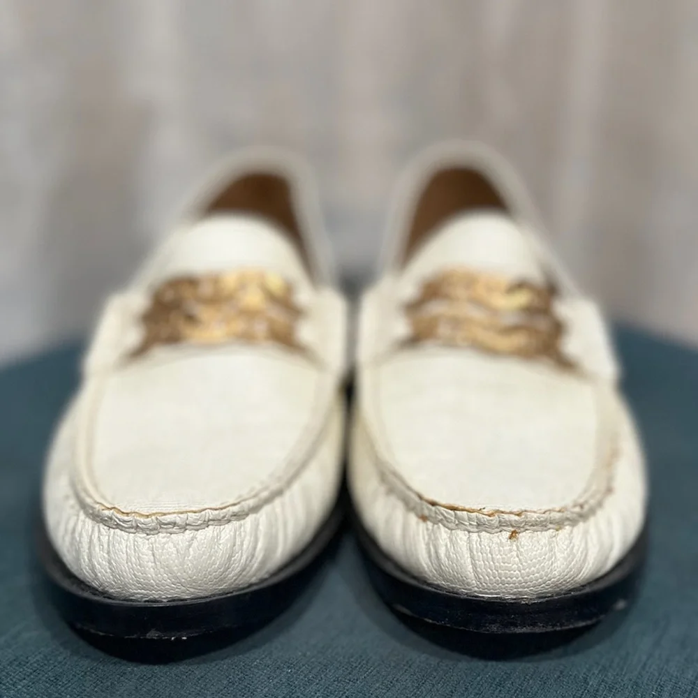 Sandro | Lizard Embossed Leather Loafers Size: 39 - Picture 4 of 9